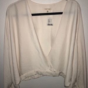 cream deep v top